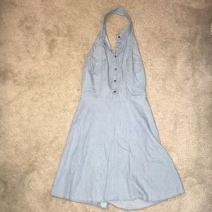 denim halter dress